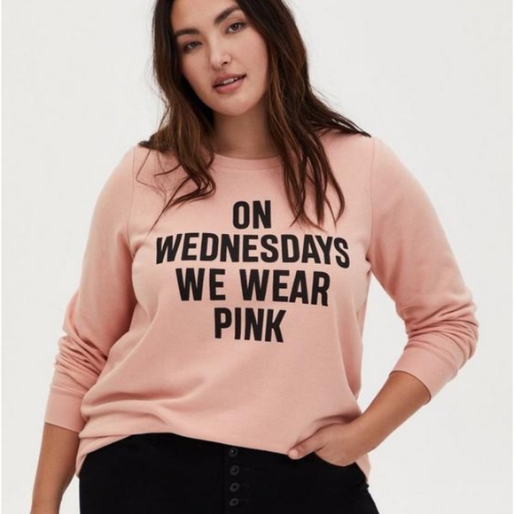 torrid Sweaters - Torrid Mean Girls Pink Fleece Crew Sweatshirt Size 3